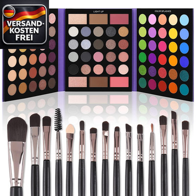 Make up Palette 86 Farben Lidschatten Pinsel Set für professionelles und Alltags