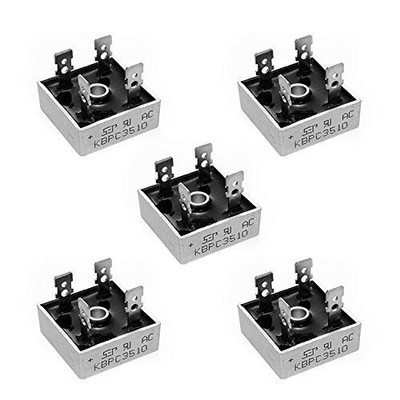 5Pcs KBPC3510 Bridge Rectifier Diode,35A 1000V Single Phase,Full Wave 35 Amp 100