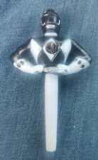 1995 VTG Saban Black Power Rangers Collectible Ink Pen With Topper Figure MMPR