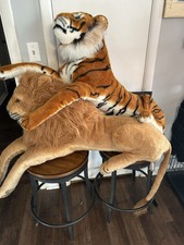 Melissa  Doug Large Lion and Tiger Plush Jumbo Giant Lifelike Stuffed Animals