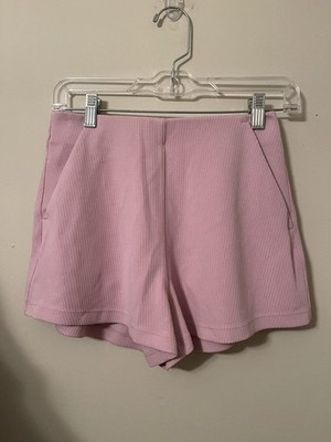 Lululemon Ribbed Softstreme High Rise Shorts Size 4 Pink Peony