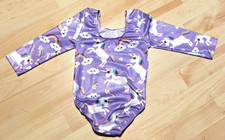 Midout Toddler Girls Cute Gymnastics Leotard Sparkly Unicorn Long Sleeve