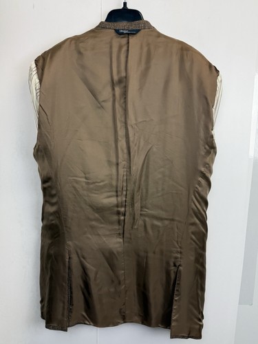 Polo Ralph Lauren Blazer Cashmere/Silk Jacket Mens 44L Brown Plaid Made In Italy - Picture 11 of 13