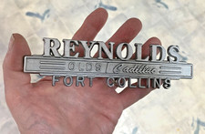 Reynolds Oldscadillac Vintage Chrome Metal Dealer Badgeemblem Fort Collins Co