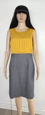 Banana Republic Women's Dress Size 8 Mustard Yellow & Grey