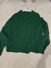 H M Green Sweater Size M