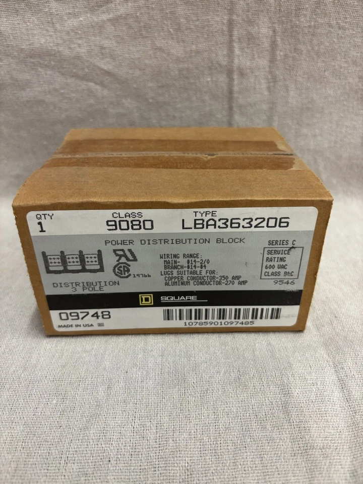 Square D LBA363206 Power Distribution Block - Image 2 of 4