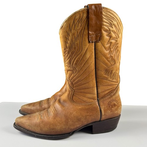 Vintage Siete Leguas Cowboy Boots Men’s US 10.5 E/MEX 28.5 Leather Eagle Inlay, $67.83 - Photo 2