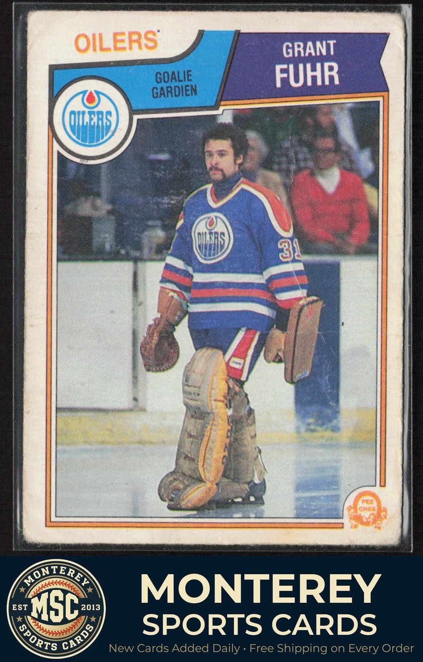 Grant Fuhr 1983-84 O-Pee-Chee #27 CREASE Edmonton Oilers
