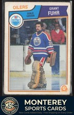 Grant Fuhr 1983-84 O-Pee-Chee #27 CREASE Edmonton Oilers