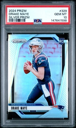 2024 PANINI PRIZM SILVER PRIZM #329 DRAKE MAYE PSA 10