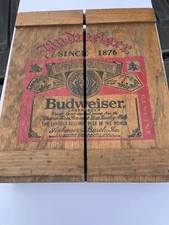 Rare Vintage Anheuser Busch Budweiser Wooden Hanging 9 Slot Cabinet man cave