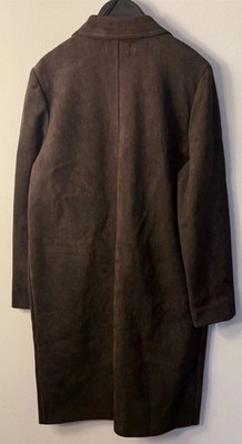 ZARA NEW WOMAN FAUX SUEDE TAILCOAT CHOCOLATE BROWN siz XL 4344/626