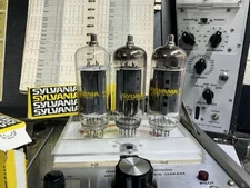 LOT 3 NOS SYLVANIA 6KN6 Ham Radio SWEEPS Linear VACUUM TUBE (SENCORE Tested!)