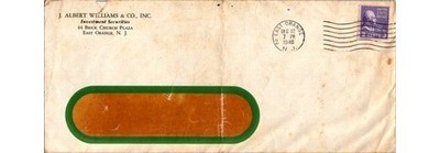 1946 J. Albert Williams Envelope NJ Postmark East Orange Business Cover