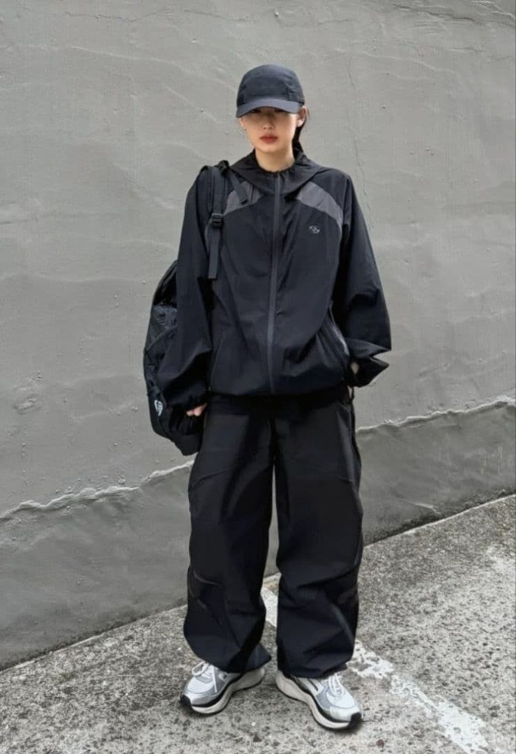 SANSAN GEAR Running Jacket S Athletic Outdoor Streetwear Black Used image 5