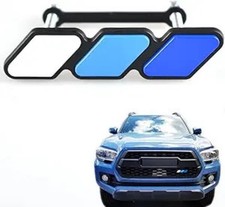 Tri-Color Grille Badge Emblem - Cars Fron Color: Window Style Blue/Navy/White