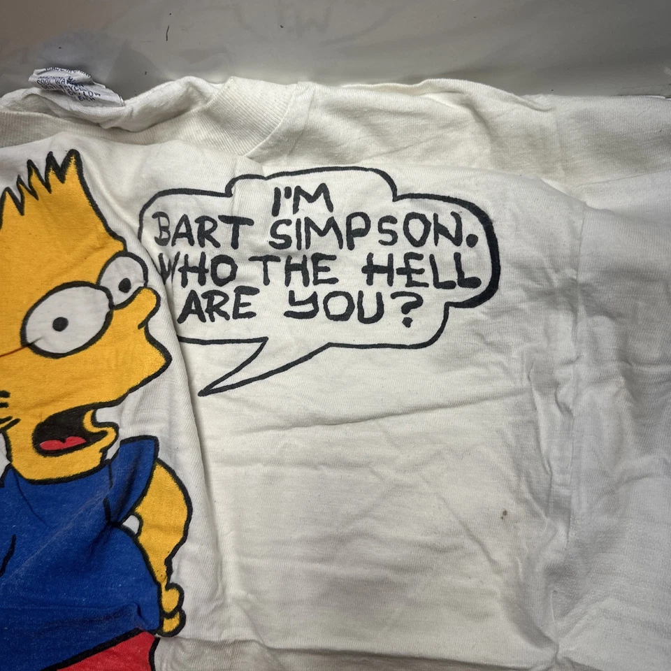Camiseta De Colección Años 80 Simpson Im Bart Simpson Who The Hell Are You Puntada Única Foto 4 de 4