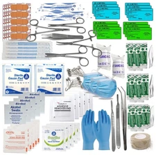 IFAK First Aid Wound and Suture Military Surgical Natural Disaster Kit - 140 Pcs