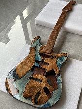 Unique mahogany electric guitar body surface with epoxy resin luster neck A set
