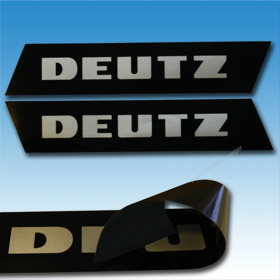 Aufklebersatz Deutz DX, 06 und 07 Kabinenaufkleber schwarz / silber Traktor