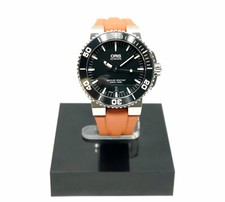 Chronotiempo Orange Silicone Rubber Watch Band Strap Oris Aquis 7653 24mm 12mm