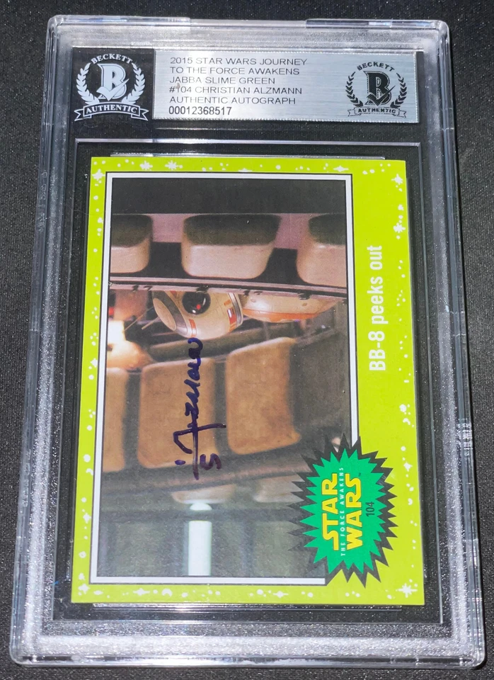 Christian Alzmann "BB-88" Topps STAR WARS Signed Rookie Card (RC) BAS BECKETT - Image 2 of 3