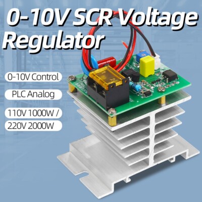 PLC Analog 0-10V Voltage Regulator AC SCR Speed Controller Thermostat Dimmer
