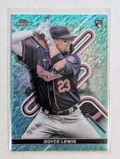 2022 Topps Finest Royce Lewis Aqua Shimmer Refractor /175 RC #87 Minnesota Twins