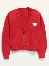 Old Navy Kid Girls Long-Sleeve Chunky Jacquard-Knit Cardigan Size XS 5  35