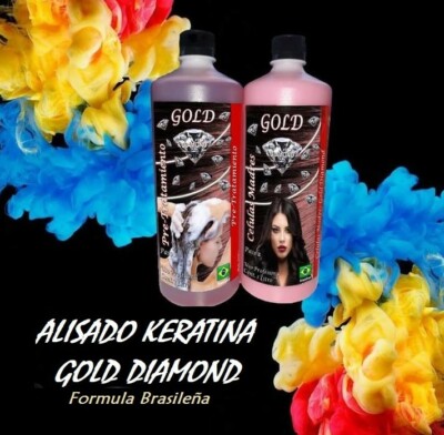 Alisado Keratina Gold Diamond 1/2 Litro Keratina y manual instrucciones. |  eBay