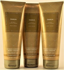 QTY 3 - Bath  Body Works DAHLIA Body Cream Lotion Moisturizer 8oz