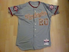 Washington Nationals 2015 Memorial Day #20 Ian Desmond Game Used Jersey