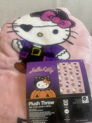 Hello Kitty Halloween Throw Spider Web Pirate Candy Corn Pink