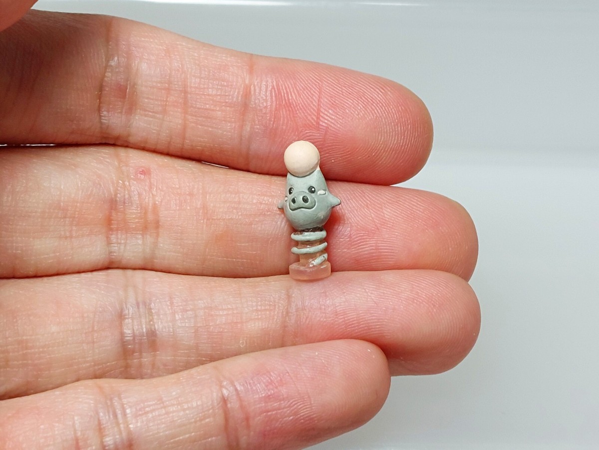 Spoink Grumpig Pokemon Zukan 1/40 Scale Figure Tomy Gashapon Japan