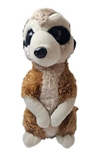 Wild Republic Plush Meerkat 11" Tall Stuffed Animal Toy Savanna Wildlife Brown