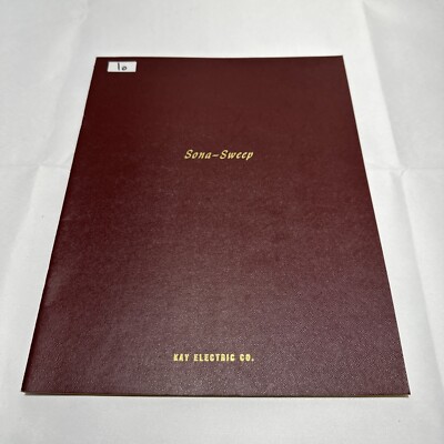 Kay Electric Sona-Sweep Instruction Manual Issue A-156  Part.No.2667804