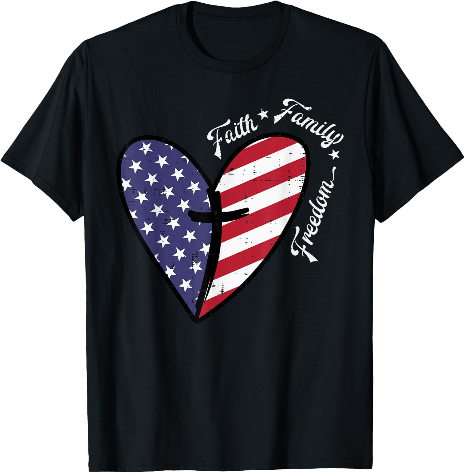 Faith Cross Patriotic 4th of July Christian T-Shirt - Limited Design