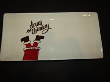 MAGENTA Down The Chimney 14" X 7" X 1.5" RECTANGLE Ceramic COOKIE OR CHEESE Tray