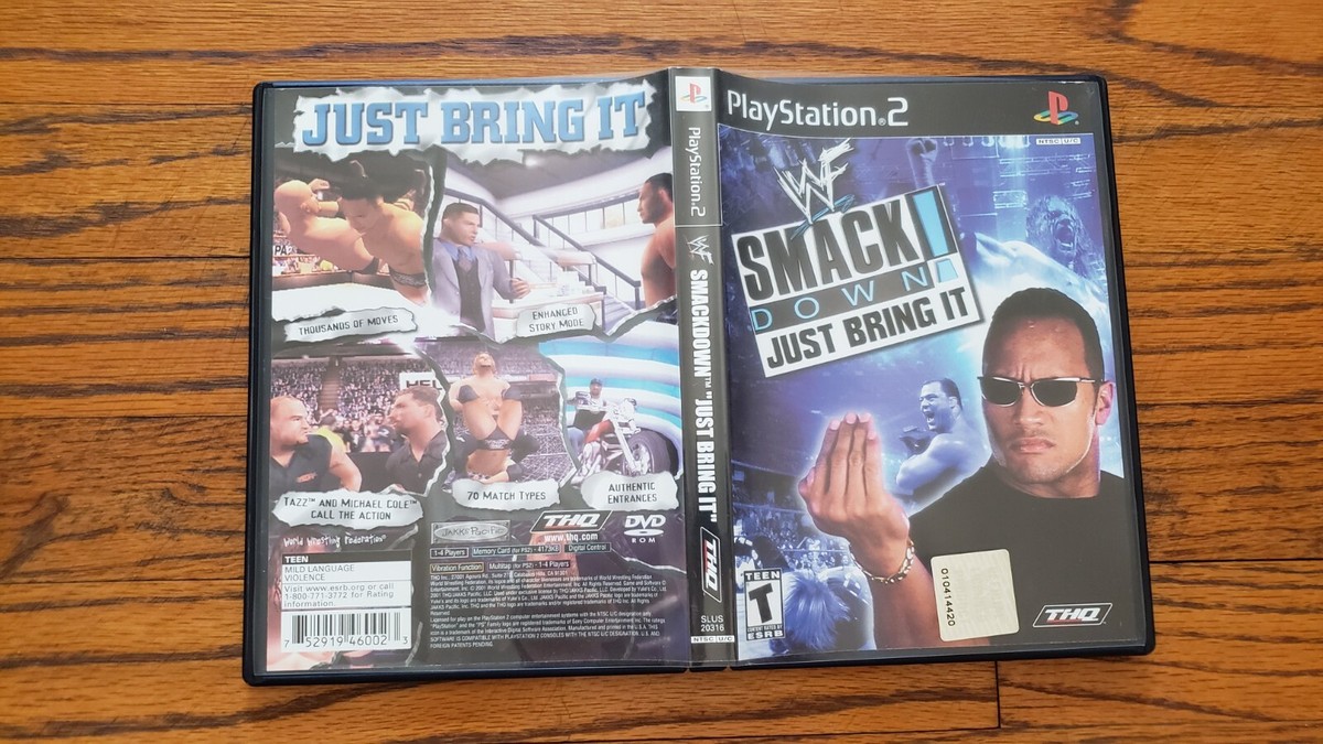WWF SmackDown Just Bring It (Sony PlayStation 2 2001) PS2 WWE Game