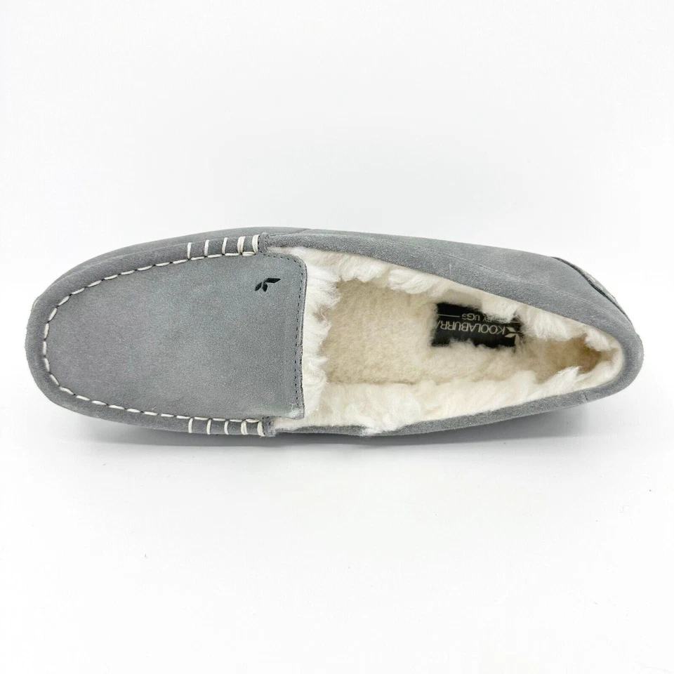 Koolaburra by UGG Lezly Wild Dove Gray Womens Suede Faux Fur Moccasin Slippers - Image 4 of 4