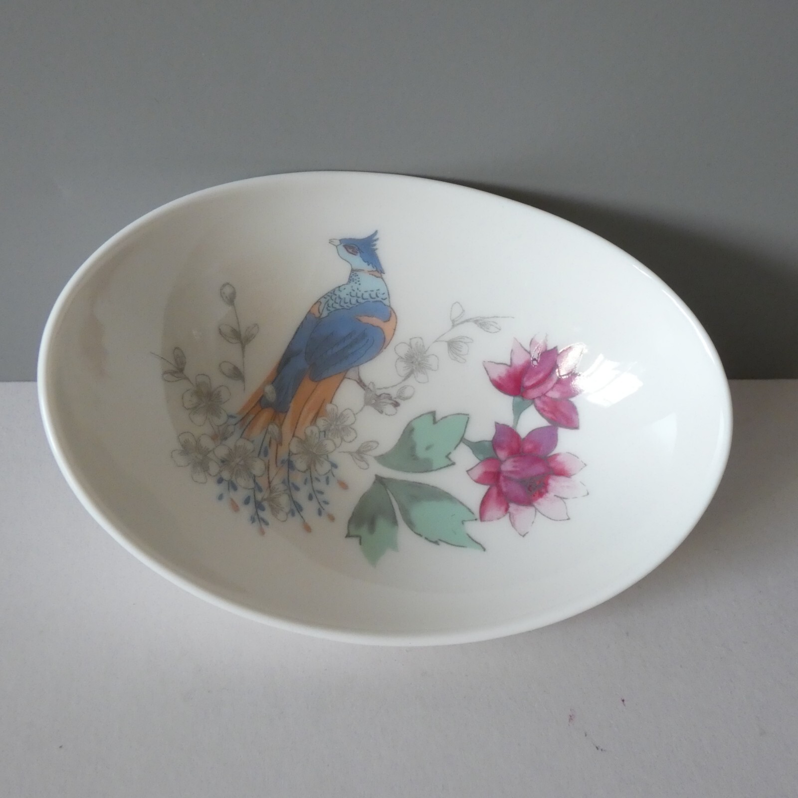 2 Nibble Dishes Bowls Monsoon Home Denby Kyoto Oriental Floral Blue