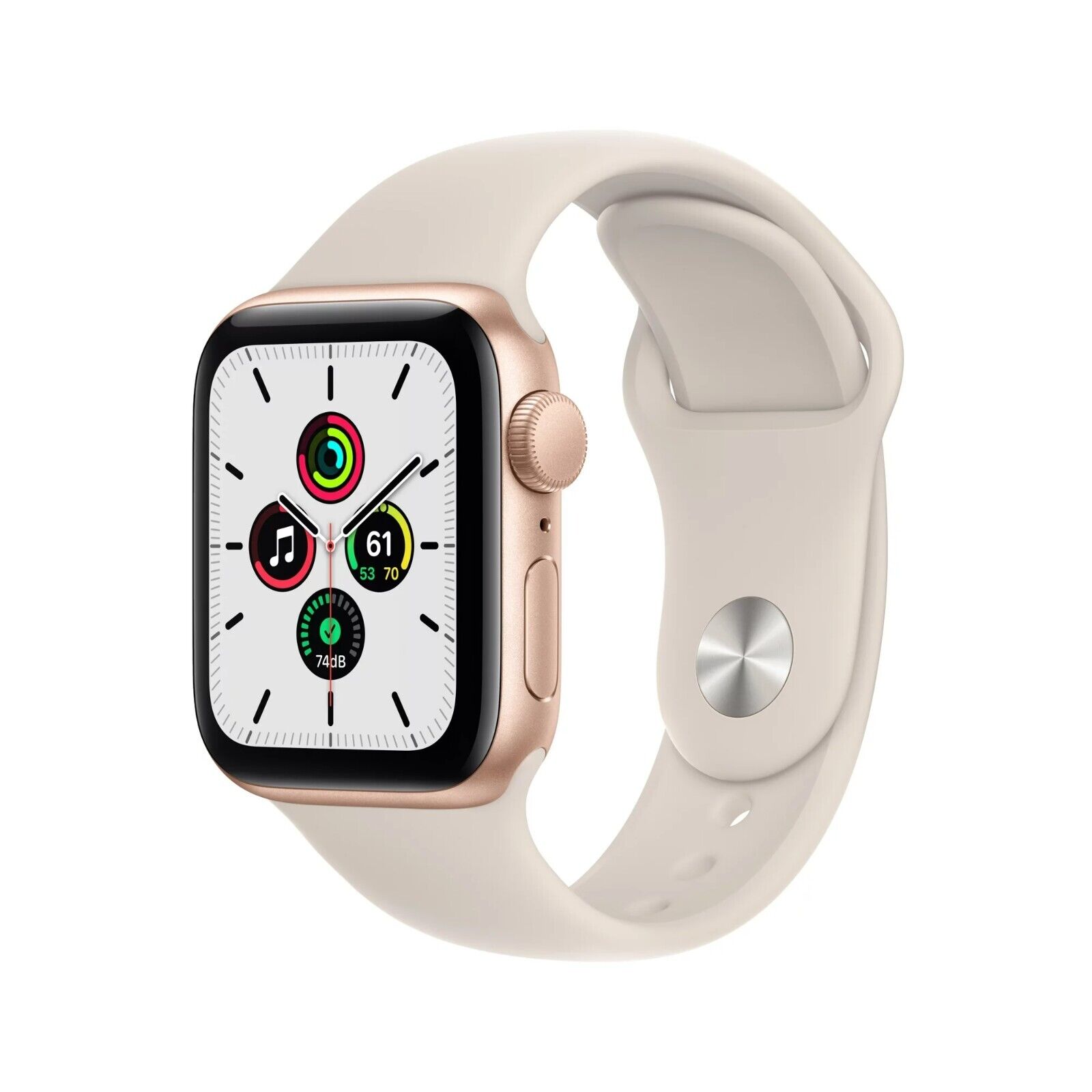 Apple Watch SE 40mm Gold Aluminum Case with Pink Sand Sport Band