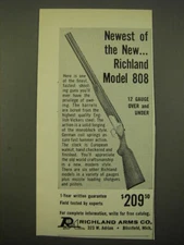 1965 Richland Arms Model 808 Shotgun Advertisement - Newest of the new