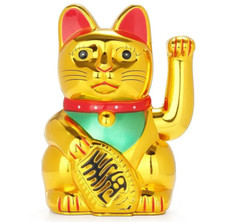 Feng Shui Lucky Cat 5" Waving