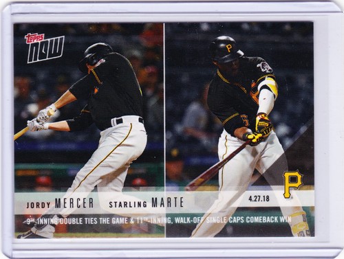 2018 Topps Now 135 Jordy Mercer / Starling Marte