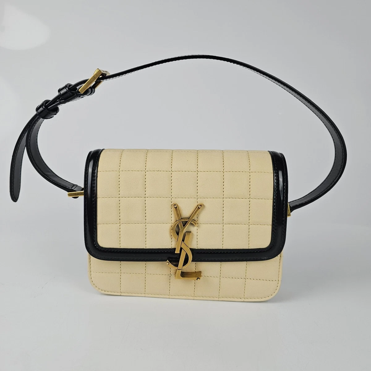 Small YSL Monogram Leather Satchel Bag