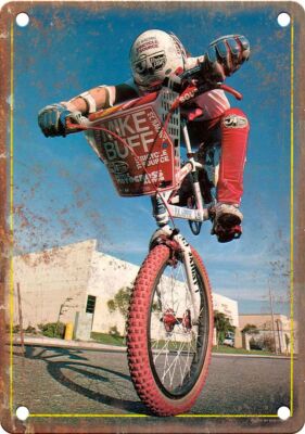 Vintage BMX Magazine Mike Buff Photo Pk Ripper Reproduction Metal
