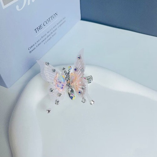 Butterfly Hairpin Plush Little Girl Three-Dimensional Hair Clip Barrettes - Picture 7 of 10