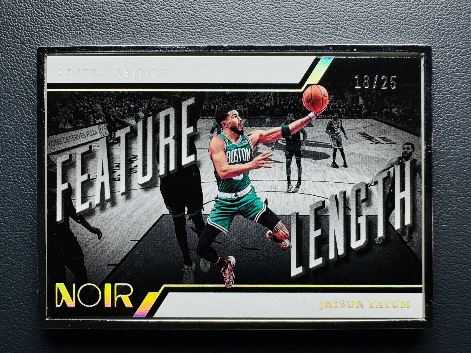 2022-23 Panini Noir Jayson Tatum #264 Feature Length Metal Frame 18/25 SSP